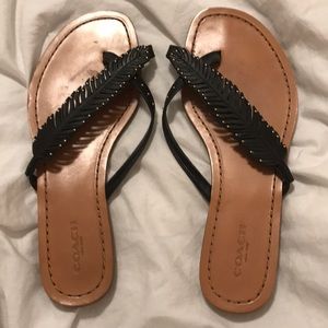 Coach Feather Women’s Sandals Size 7.5 Black